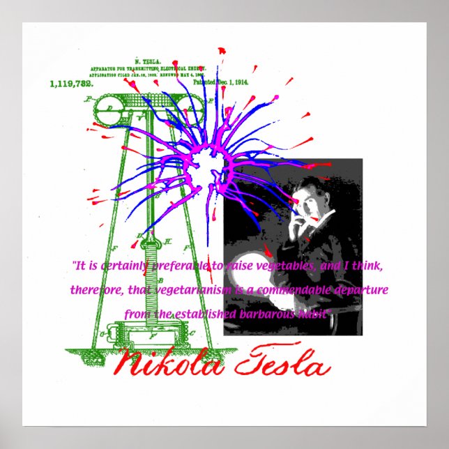 Nikola Tesla Poster (Vorne)