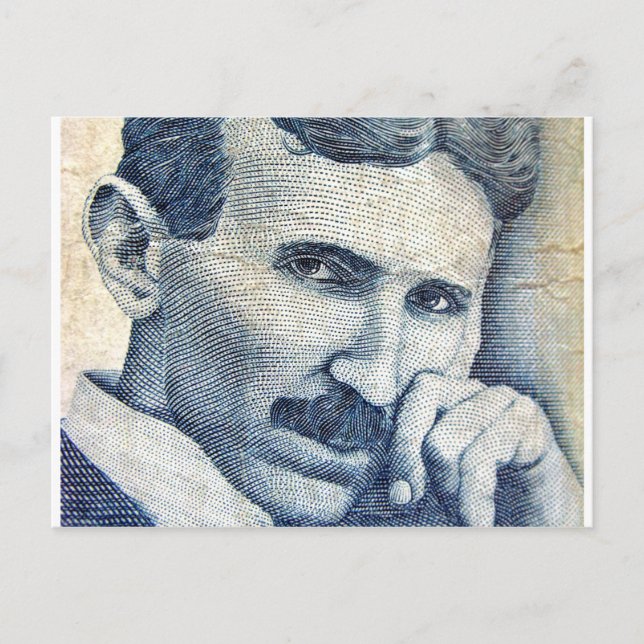 Nikola Tesla Postkarte (Vorderseite)