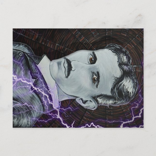 Nikola Tesla Postkarte (Vorderseite)