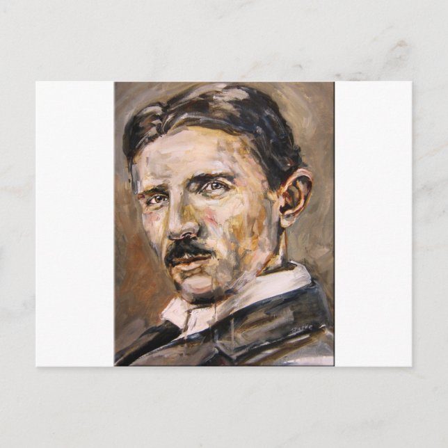 Nikola Tesla Postkarte (Vorderseite)