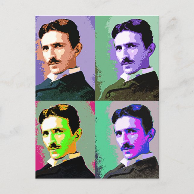 Nikola Tesla Postkarte (Vorderseite)