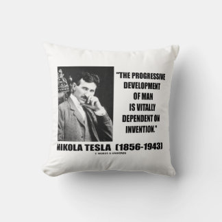 Nikola Tesla Progressive Entwicklung von Menschens Kissen