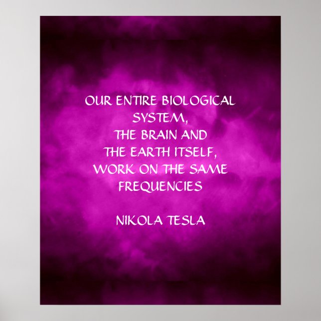 NIKOLA TESLA QUOTE - GLEICHE HÄUFIGKEITEN - POSTER (Vorne)