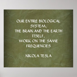 NIKOLA TESLA QUOTE - GLEICHE HÄUFIGKEITEN - POSTER