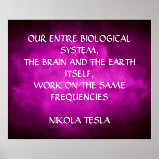 NIKOLA TESLA QUOTE - GLEICHE HÄUFIGKEITEN - POSTER