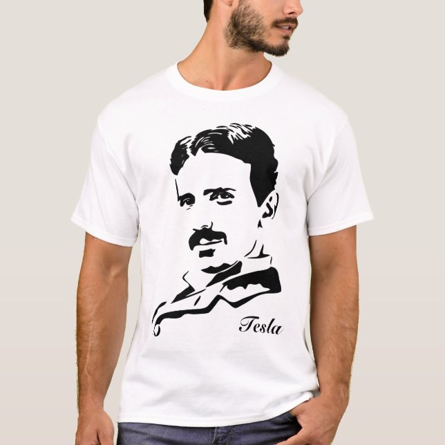 Nikola Tesla-Regeln! Silhouette T-Shirt (Vorderseite)