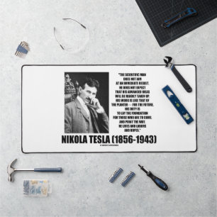Nikola Tesla Scientific Man will nicht sofort Schreibtischunterlage