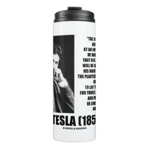 Nikola Tesla Scientific Man will nicht sofort Thermosbecher
