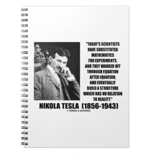 Nikola Tesla Scientists Gleichung Kein Beziehungsq Notizblock