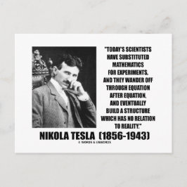 Nikola Tesla Scientists Gleichung Kein Beziehungsq Postkarte