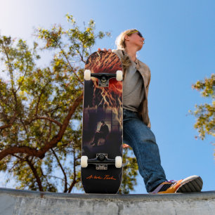 Nikola Tesla Spannung freigegebene Vintage-Kunst Skateboard