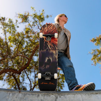 Nikola Tesla Spannung freigegebene Vintage-Kunst Skateboard