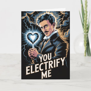 Nikola Tesla Strom Valentinskarte Karte