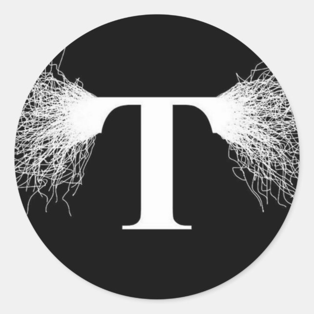 Nikola Tesla - Tesla Coil - Blitzlicht Runder Aufkleber (Vorderseite)