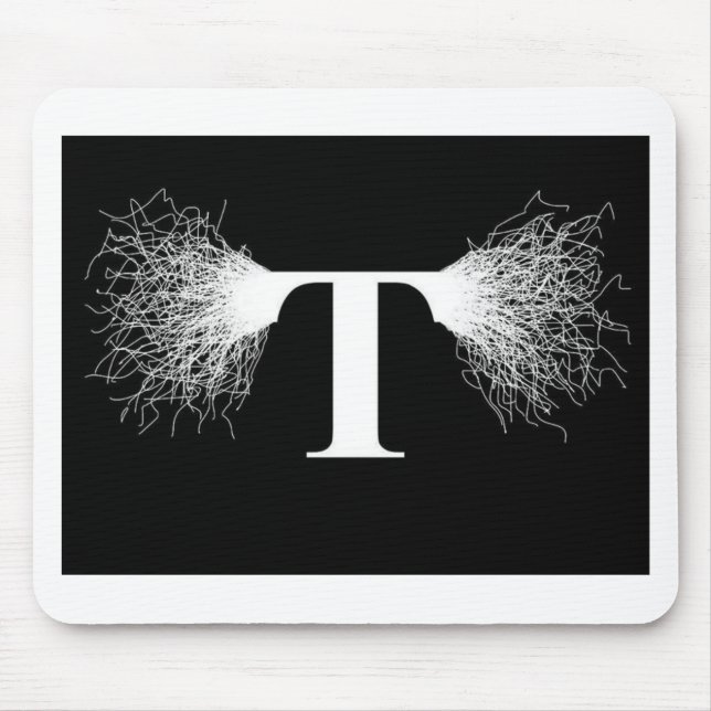Nikola Tesla - Tesla Spule - Blitz Mousepad (Vorne)