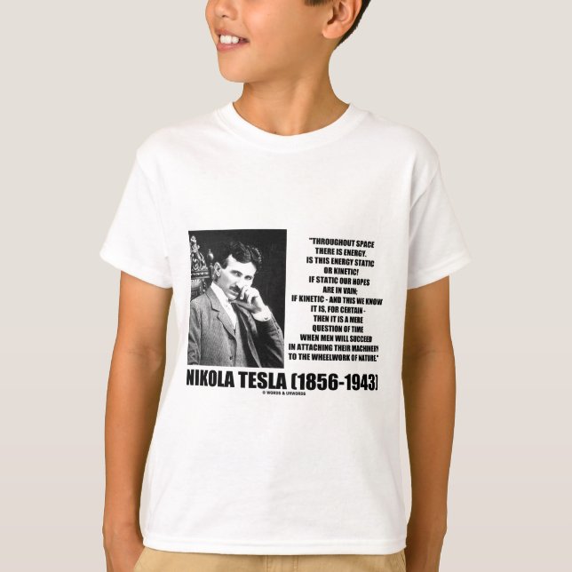 Nikola Tesla Wheelwork der Natur-kinetischen T-Shirt (Vorderseite)