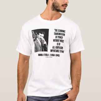 Nikola Tesla wirtschaftliches Getriebe des Powers T-Shirt