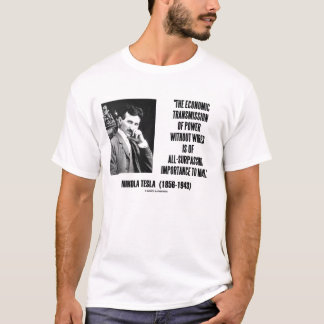 Nikola Tesla wirtschaftliches Getriebe des Powers T-Shirt