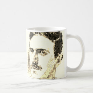Nikola Tesla Zeichnete in Sepia Kaffeetasse