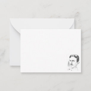 Nikola Tesla Zeichnung Blanko für jeden Anlass Mitteilungskarte