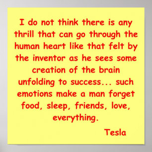 Nikola tesla Zitat Poster