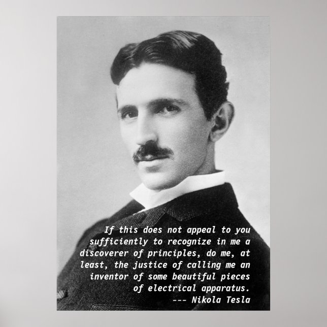 Nikola Tesla Zitat Poster (Vorne)
