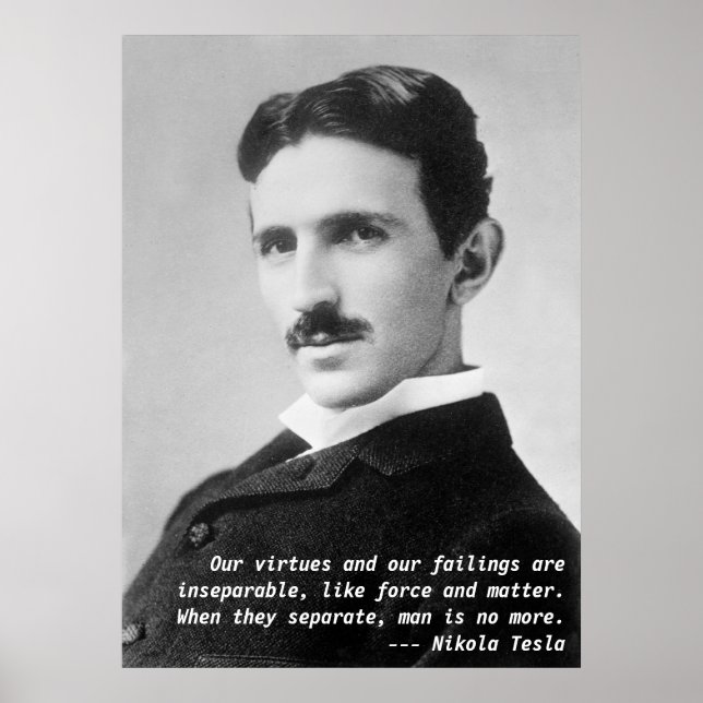 Nikola Tesla Zitat Poster (Vorne)