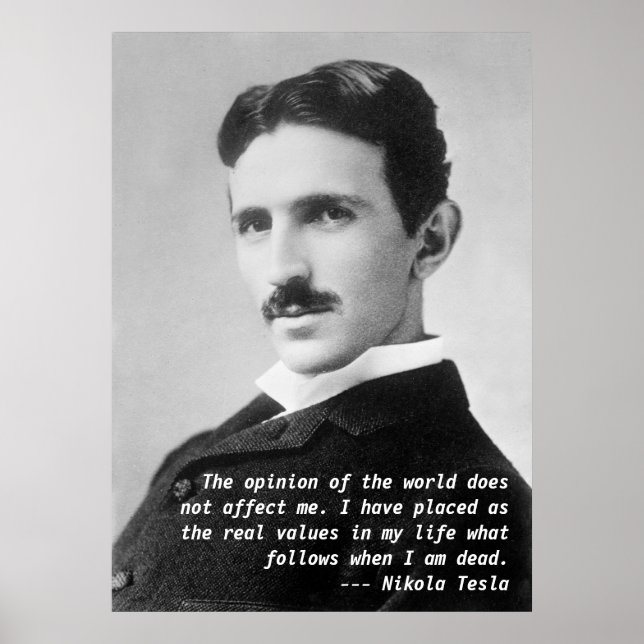 Nikola Tesla Zitat Poster (Vorne)