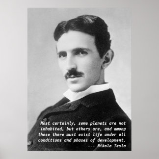Nikola Tesla Zitat Poster