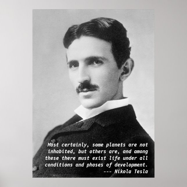 Nikola Tesla Zitat Poster (Vorne)