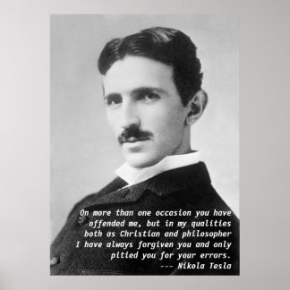 Nikola Tesla Zitat Poster