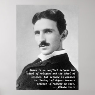 Nikola Tesla Zitat Poster