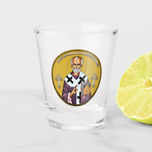 Nikolaus-Anhänger 2 Schnapsglas (Vorderseite)