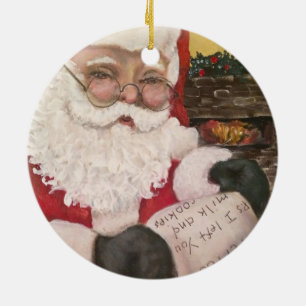 Nikolaus-Liste 2-seitiger Anhänger Keramik Ornament