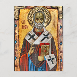 Nikolaus-Ost-Orthodoxe Christliches Symbol Postkarte