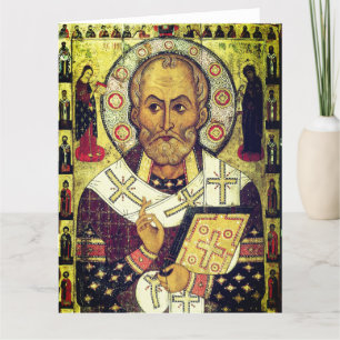 Nikolaus-Russische Ikone Dankeskarte