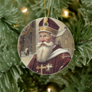 Nikolaus-Schmuckstück Keramik Ornament