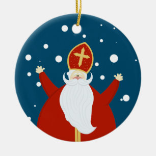 Nikolaus-Tag Kinderferien Keramik Ornament
