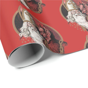 Nikolaus und Krampus Geschenkpapier