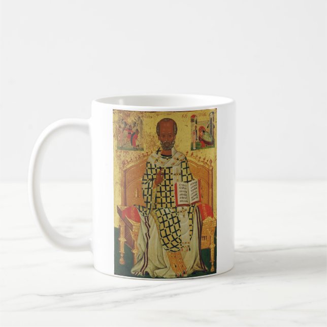Nikolaus von Myra Orthodox-Symbol Kaffeetasse (Links)