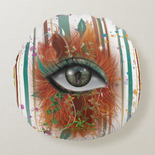 Nikole's Auge Rundes Kissen