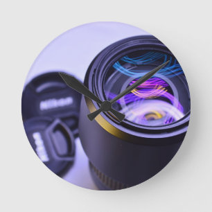 Nikon Fotokamera Runde Wanduhr