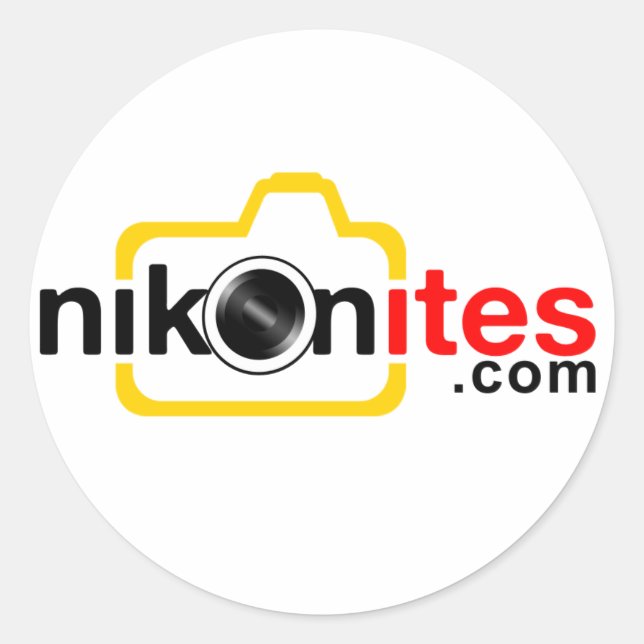 Nikonites.com Runder Aufkleber (Vorderseite)