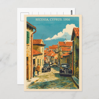 Nikosia, Hauptstadt Zypern Vintage Souvenirgeschen Postkarte