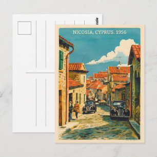 Nikosia, Hauptstadt Zypern Vintage Souvenirgeschen Postkarte