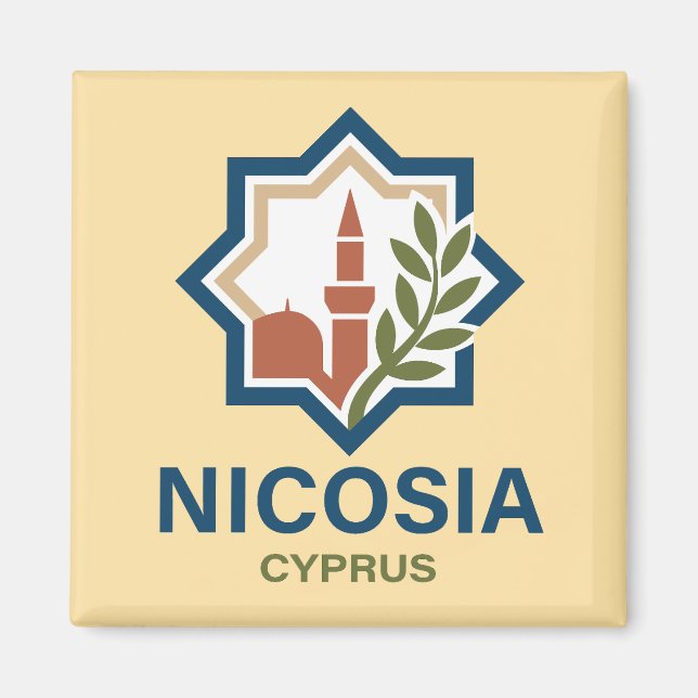 Nikosia Zypern Mittelmeer Magnet (Vorne)