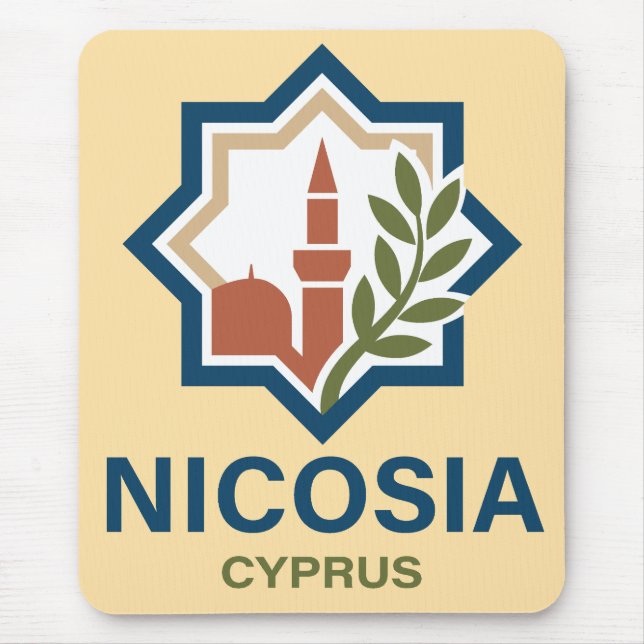 Nikosia Zypern Mittelmeer Mousepad (Vorne)