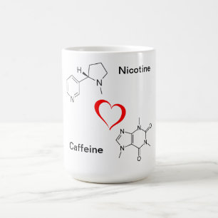 Nikotin und Koffein LIEBE Tasse