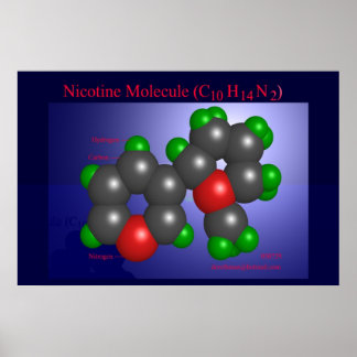 Nikotinmolekül (Druck) Poster
