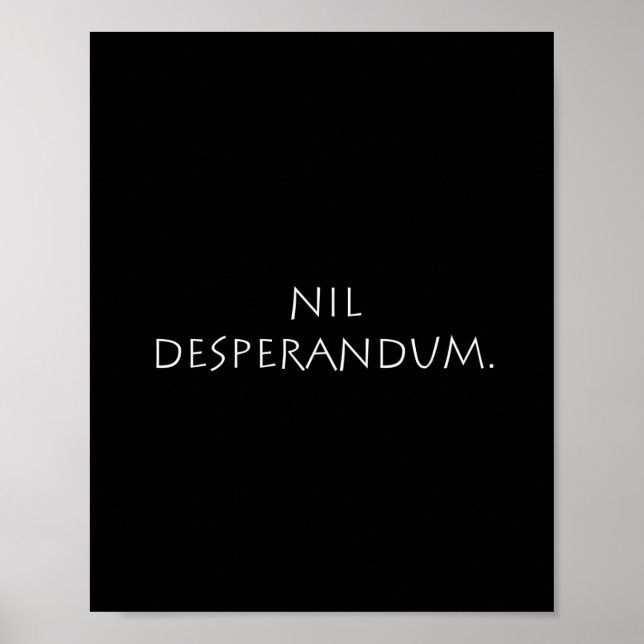 Nil Desperandum Poster (Vorne)